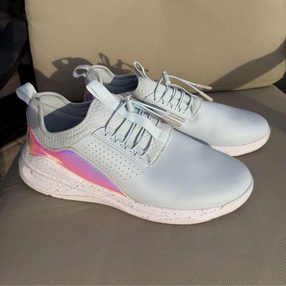 Clove Light Blue W12.5 Low Top Slip-on Athletic Sneakers, Multicolor iridescent